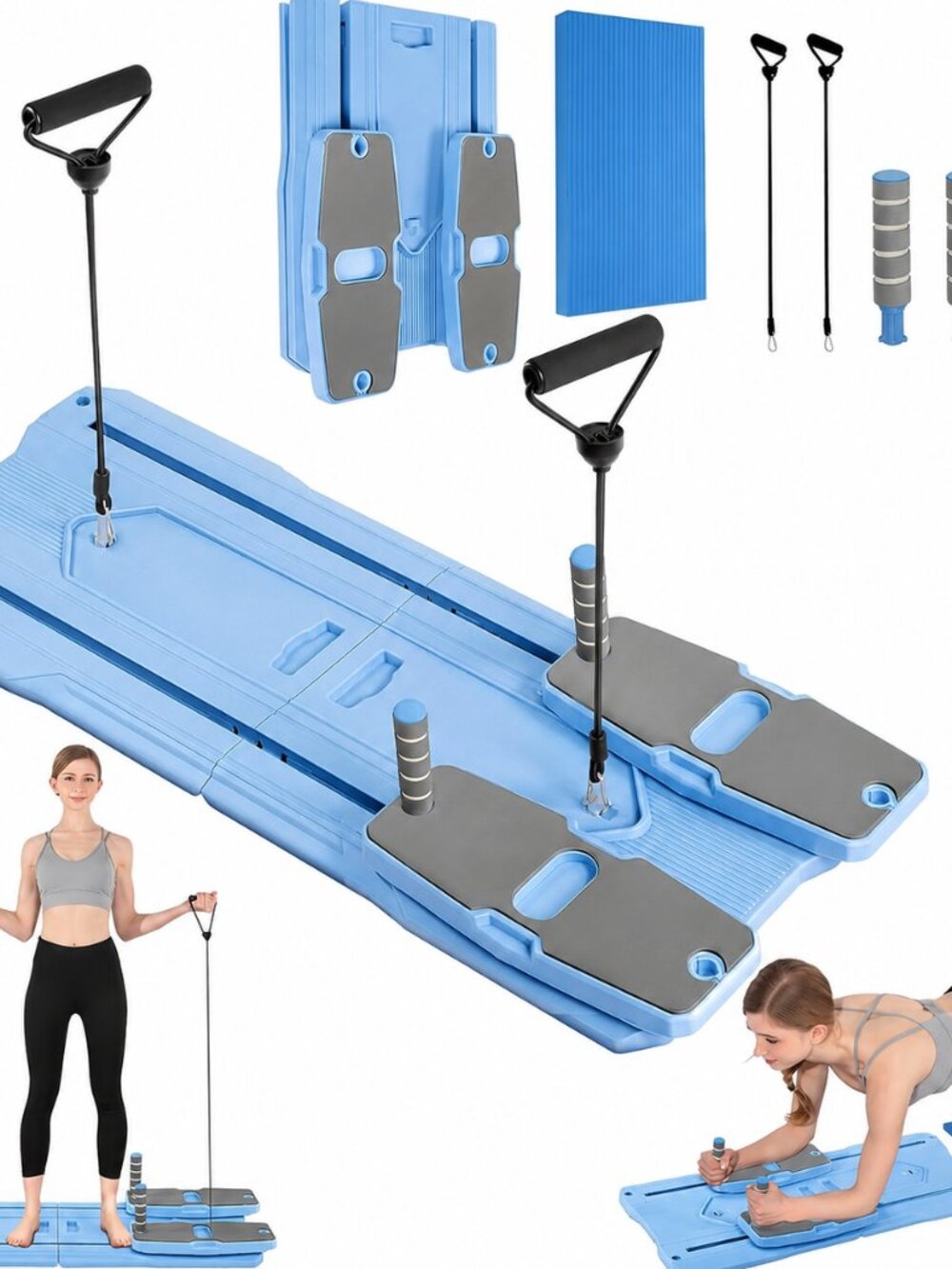 New in box Pilates Reformer Board Set - 2026 Foldable 8-in-1 Pilates Machine for